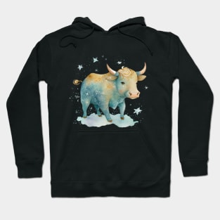 Watercolor Zodiac Taurus Hoodie